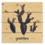 Blue Cactus Gather 14x14 Pallet Wood Art