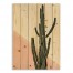 Pink Stripe Cactus 21x30 Pallet Wood Art