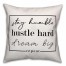 Stay Humble Hustle Hard Dream Big 18x18 Spun Poly Pillow