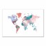 Jewel Tones World Map 24x36 Canvas Wall Art