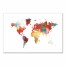 Colorful World Map 24x36 Canvas Wall Art