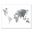 Gray Watercolor World Map 16x20 Canvas Wall Art
