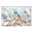 Blue Beach Lounge Chairs 20x30 Canvas Wall Art