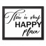 This is My Happy Place 11x14 Black Framed Canvas