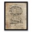 Baseball Mask Patent Print 16x20 Black Floating Framed Canvas
