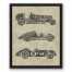 Vintage Race Cars 16x20 Black Floating Framed Canvas