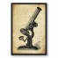 Vintage Telescope 20x30 Black Floating Framed Canvas