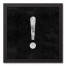 Vintage Exclamation Point 12x12 Black Framed Canvas