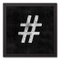 Vintage Hashtag 12x12 Black Framed Canvas