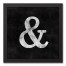 Vintage Ampersand 12x12 Black Framed Canvas