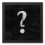 Vintage Question Mark 12x12 Black Framed Canvas