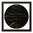 Globe Circle Print 1 12x12 Black Framed Canvas