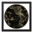 Globe Circle Print 2 12x12 Black Framed Canvas