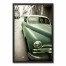 Vintage Green Car 20x30 Black Framed Canvas