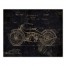 Harley Motor Cycle Patent Print 1919 16x20 Canvas Wall Art