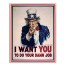Uncle Sam Humor 11x14 Canvas Wall Art