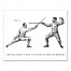 Fencing Office Humor 11x14 Canvas Wall Art