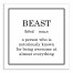 Beast Definition 12x12 Canvas Wall Art
