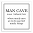 Man Cave Definition 12x12 Canvas Wall Art