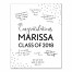 Graduation Confetti 11x14 Personalized Canvas Wall Art