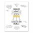 Congrats Grad Champange Glasses 11x14 Personalized Canvas Wall Art
