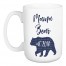 Mama Bear Blue Plaid 15 oz Personalized Mug