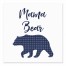 Mama Bear Navy Check 6x6 Tabletop Canvas