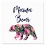 Mama Bear Navy Floral 6x6 Tabletop Canvas