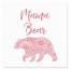 Mama Bear Pink Floral 6x6 Tabletop Canvas