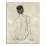 Back of a Nude Woman Sketch 24x30 Canvas Wall Art