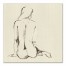Seated Nude Woman Sketch 20x20 Canvas Wall Art