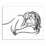 Sleeping Woman Sketch 16x20 Canvas Wall Art