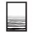 Into the Distance Black and White Abstract 12x18 Black Framed Canvas