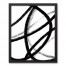 Loops Black and White Abstract 16x20 Black Framed Canvas