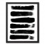 Paint Strokes Black and  White Abstract 16x20 Black Framed Canvas