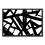 Shattered Black and White Abstract 20x30 Black Framed Canvas