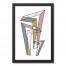 Indestructible Dimension Geometric Abstract 12x18 Black Framed Canvas