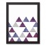Lightspeed Triangles Geometric Abstract 11x14 Black Framed Canvas