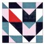 Emotion and Shape Geometric Abstract 12x12 Canvas Wall Art