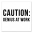 Caution: Genius At Work 12x12 Canvas Wall Art