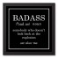 Badass Definition 12x12 Black Framed Canvas