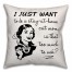 I Just Want To Be A Stay-At-Home Cat Mom 18x18 Poly Twill Pillow