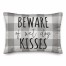 Beware of Wet Dog Kisses 14x14 Poly Twill Pillow