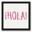 Hola 12x12 Black Floating Framed Canvas