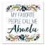 My Favorite People Call Me Abuela 12x12 Canvas Wall Art