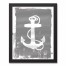 Anchor Silhouette In Gray 11x14 Black Framed Canvas