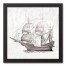 Ship At Sea 12x12 Black Framed Canvas
