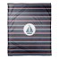 Striped Boat 50x60 Coral Fleece Blanket