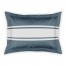 Slate & White Stripes Standard Brushed Poly Sham