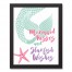 Mermaid Kisses and Starfish Wishes 11x14 Black Framed Canvas